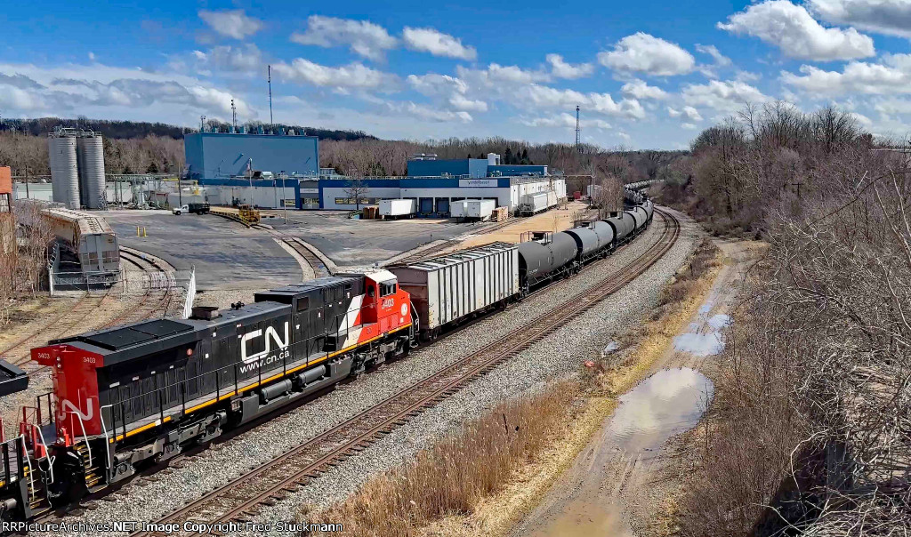 CN 3403 is a rebuilt GE, and as such is new to rrpa.